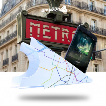 AMPLILIB l'enceinte écologique - Made in France - Modèle Tour Eiffel Metro