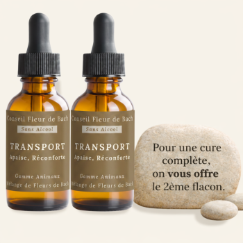 Fleurs de Bach Animaux et transport Sans Alcool - 30ML - Lot de 2