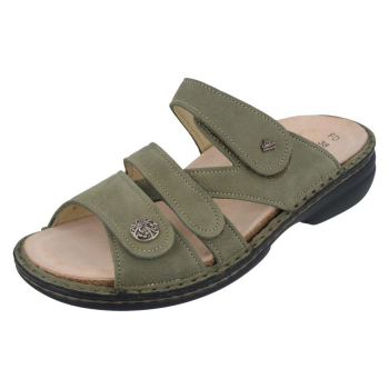 FINN COMFORT Mule Soft Kaki chaussant large pointure 36 au 43