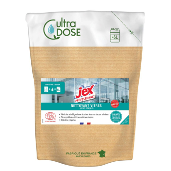 Jex Professionnel- Ultra dose nettoyant vitres -Nettoie et dégraisse -99,99% naturelle -Format écologique et économique - Contact alimentaire - 250 ml