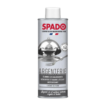 Spado - Nettoyant argenterie - Elimine salissures - Empêche l'oxydation - Biodégradables - Parfum citron - 250mL - Fabrication française