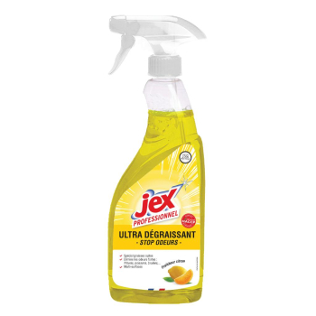 Jex Professionnel - Ultra dégraissant - Nettoie, parfume et dégraisse - Parfum citron - Spécial graisses cuites - contact alimentaire - 750ML