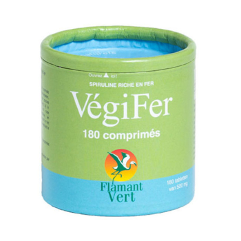 Vegifer 500mg - Spiruline riche en fer 180 comprimés