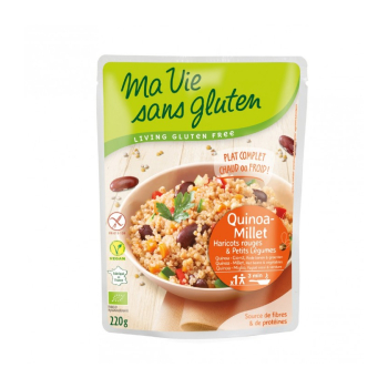  Quinoa-millet, haricots rouges et petits légumes bio & sans gluten