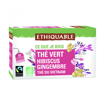 Thé vert hibiscus gingembre bio & équitable