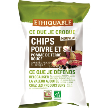 Chips Poivre et Sel de Pomme de Terre Rouge - bio & équitable