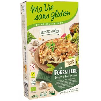 Galettes à poêler à la Forestière - Sorgho & Pois chiches Bio & sans gluten