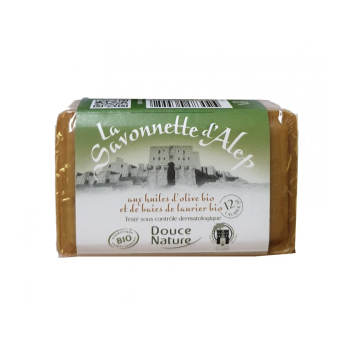 Savonnette d'Alep aux Huiles d'Olive et Baies de Laurier BIO 12%