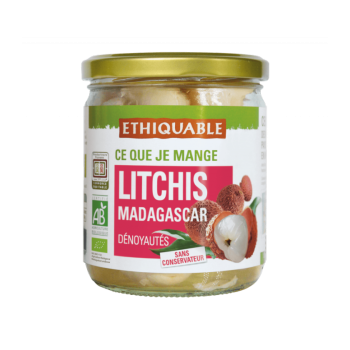 Litchis dénoyautés au sirop léger bio et équitable