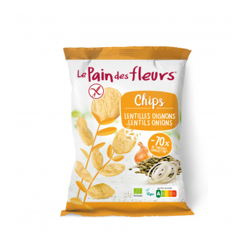 Chips Lentilles Oignons -70% de matières grasses bio et vegan