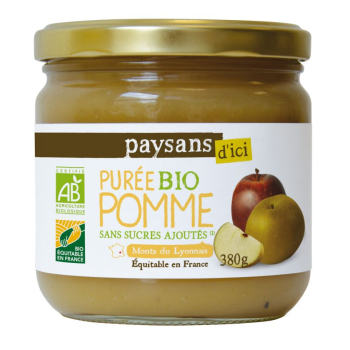 Purée Pomme  bio et équitable