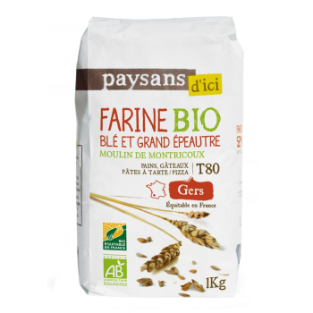 Farine de Blé et Grand Épeautre T80 bio & équitable