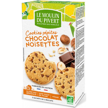 Cookies aux pépites de chocolat et aux noisettes bio & équitable
