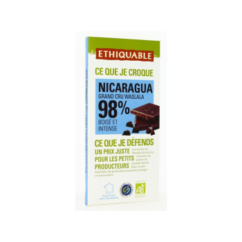 Chocolat Noir Grand Cru 98% bio & équitable