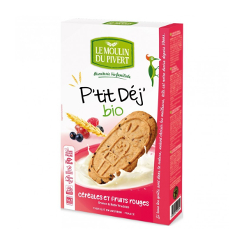 Biscuits P'tit Déj' Céréales & Fruits rouges bio & vegan