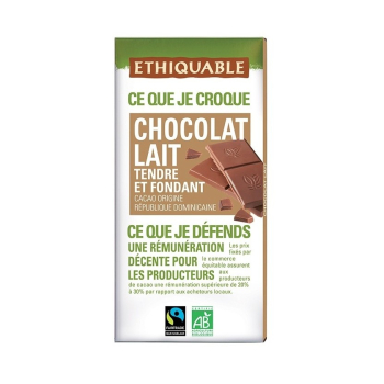 Chocolat Lait Nature bio & équitable