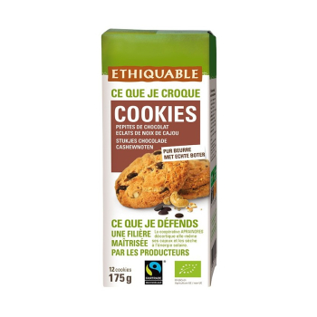  Cookies Pépites de Chocolat éclats de Noix de Cajou bio & équitable