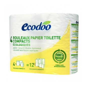 Rouleaux papier toilette compacts écologiques et 100% recyclé