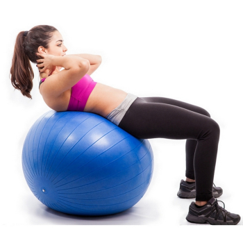 Ballon d'exercice pour yoga, gym ou pilates diamètre 65cm bleu