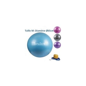 Ballon de Yoga / Fitness Taille M 65 cm Bleu