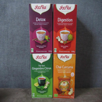 4 boites d'infusions bio Yogi Tea lot n2
