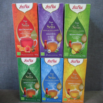 6 boites d'infusions bio Yogi Tea "pour les sens"