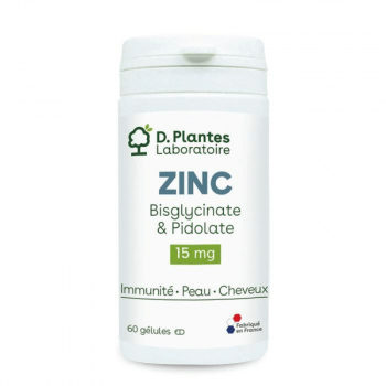 Zinc Bisglycinate & Pidolate - D.Plantes - 60 gélules