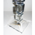 Chandelier bougeoir de cristal à 5 bras design style Art Déco 15x15 cm H.56 cm