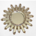 Miroir soleil royal avec éclats de miroir et fleurs de lys agenté  51X51X2 CM