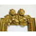 Cadre photo doré baroque avec deux angelots musiciens 