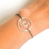 Bracelet Vesica Piscis plaqué or ou argent lien