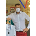 Chemise Eco-Chic Cintrée Homme - Blanc/Ciel