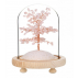 Arbre du Bonheur sous cloche Quartz Rose