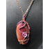 Collier Flamingo Vibes Agate mousse rouge