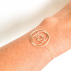 Bracelet Vesica Piscis plaqué or sur chaîne