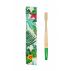 Brosse à dents adulte en bambou "Souple" dans son pochon "Made In France"