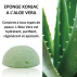 Eponge Konjac 100% Naturelle Enrichie à l'Aloe Vera