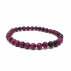 Bracelet pierre naturelle adulte - Œil du Tigre teintée Rose 