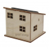 Lot de 10 maquettes maison solaire en bois "Green Energy"