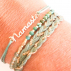 Bracelet Namasté plaqué or 