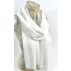 Étole, écharpe blanc pure en cachemire naturel et éthique du Népal.