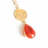 Collier fleur de Vie et goutte Cornaline