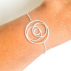 Bracelet Vesica Piscis plaqué or sur chaîne