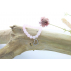 Bracelet Quartz rose Perles rondes 8 mm et Breloque coeur