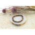 Bracelet Oeil de Tigre et Hématite Perles rondes 8 mm
