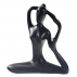 Statuette en Porcelaine Posture de la Sirène Noir mat 10 cm