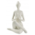 Statuette en Porcelaine Posture du Gardien Blanc brillant 17 cm