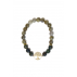 Bracelet Perles rondes 8 mm Agate Mousse et Labradorite Charm Arbre de vie
