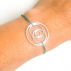 Bracelet Vesica Piscis plaqué or ou argent lien