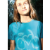 T shirt bio LOVE VELO  imprimé en France artisan mode éthique équitable vegan fairwear enfant bleu